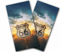 Route 66 Cornhole Wraps - Set Of 2