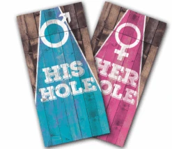 Their Holes Cornhole Wraps - Set Of 2