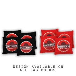 Bottlecap Mancave Cornhole Bags - Set Of 8