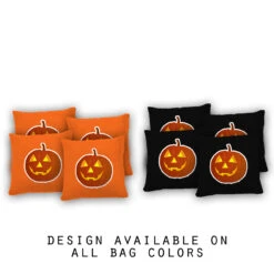 Jack O'Lantern Cornhole Bags - Set Of 8
