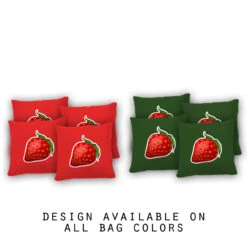 Strawberry Cornhole Bags - Set Of 8