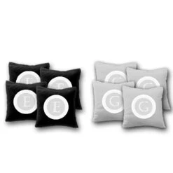 Custom Wedding Monogram Cornhole Bags - Set Of 8