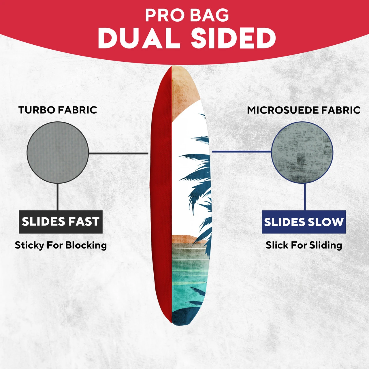 Palm Trees Sun Behind Professional Cornhole Bags - Set Of 8 - Image 3