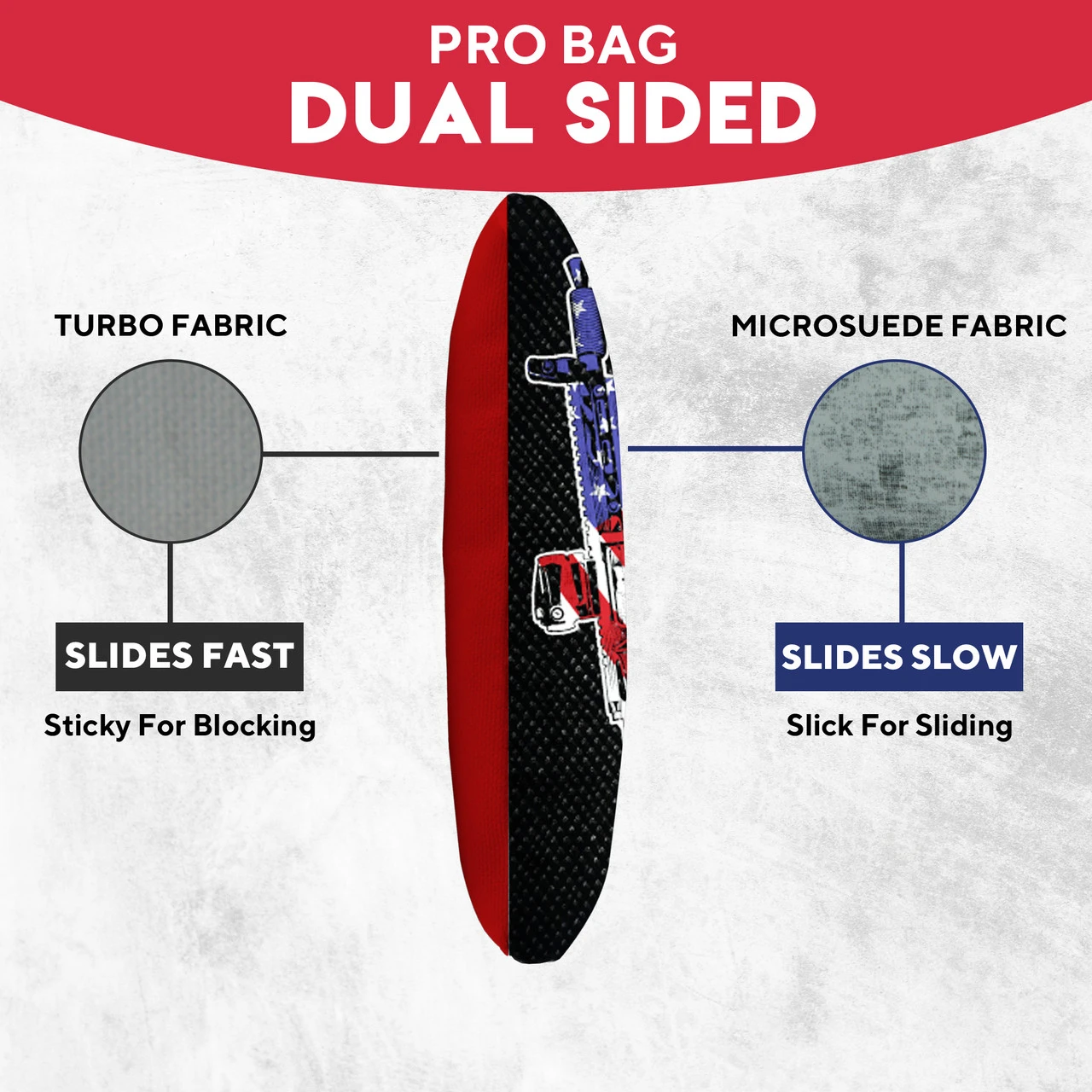 Flag Skull Guns Professional Cornhole Bags - Set Of 8 - Image 3