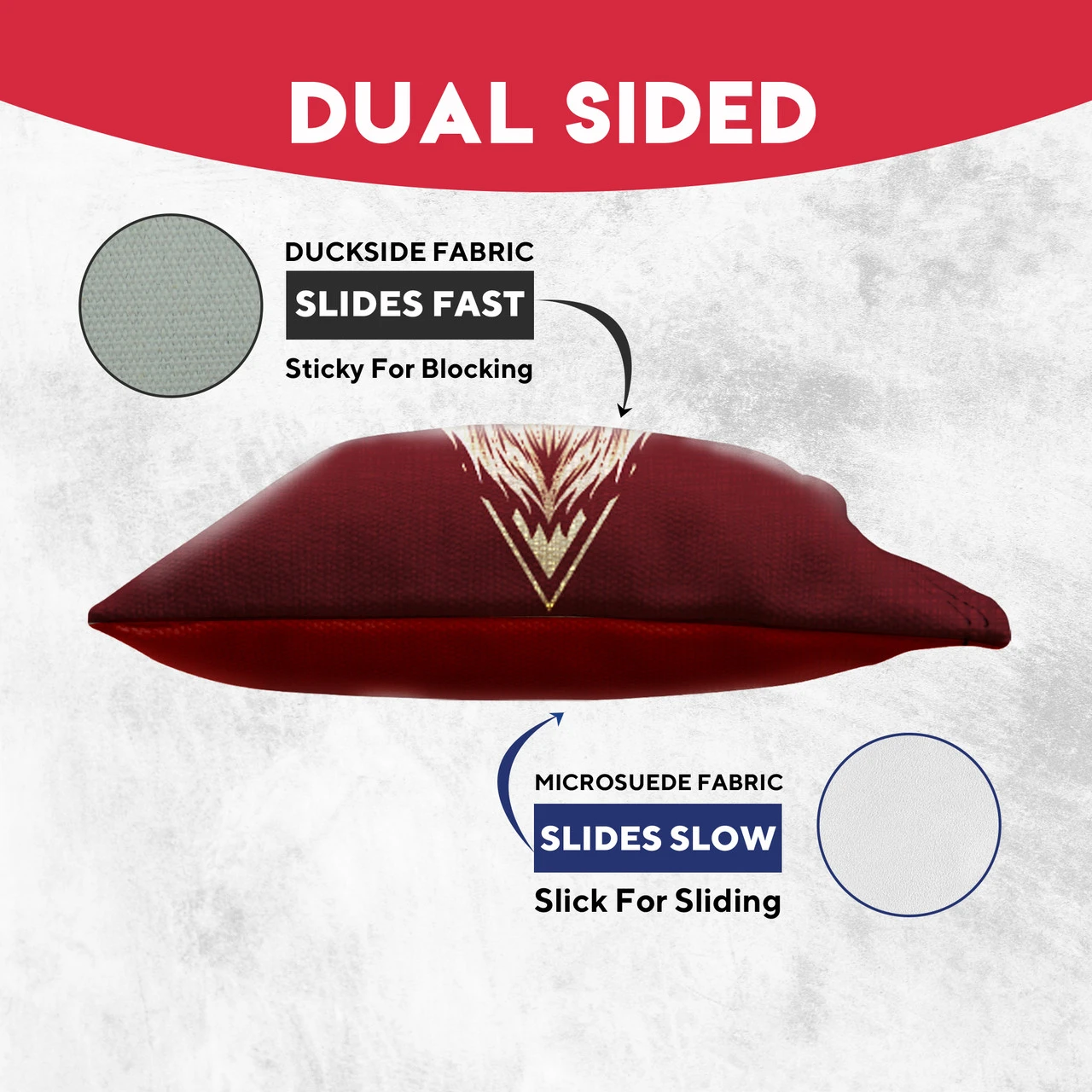 Red Blue Deer Tournament Cornhole Bags - Set Of 8 - Image 3