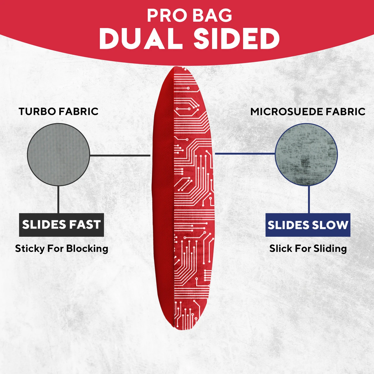 Red Blue Tech Professional Cornhole Bags - Set Of 8 - Image 3