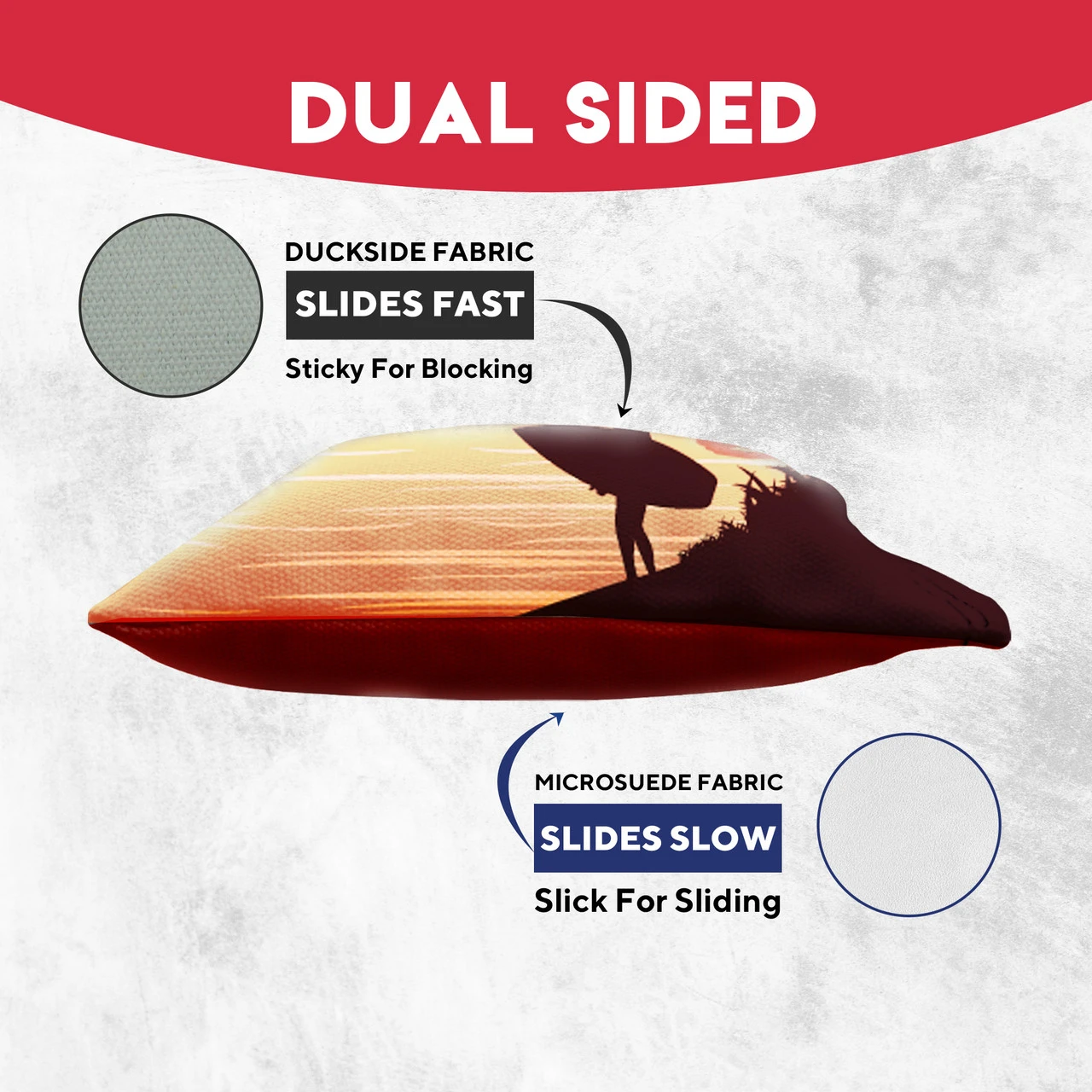 Orange Purple Beach Tournament Cornhole Bags - Set Of 8 - Image 3