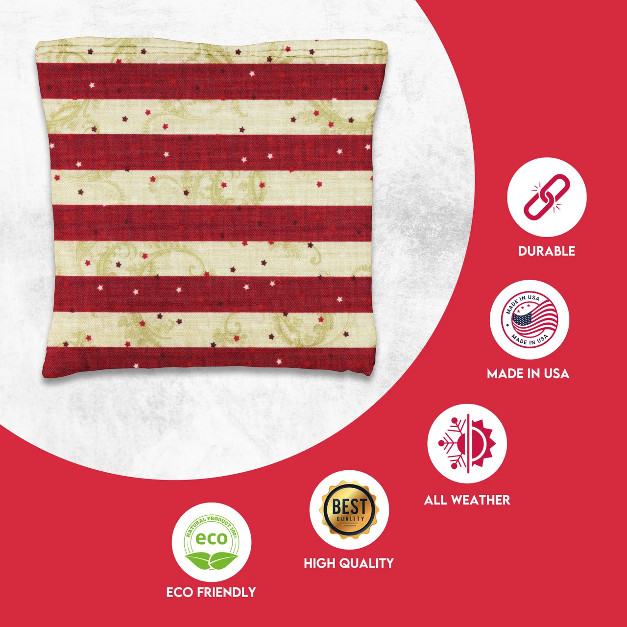 Stars Stripes Tournament Cornhole Bags - Set Of 8 - Image 2
