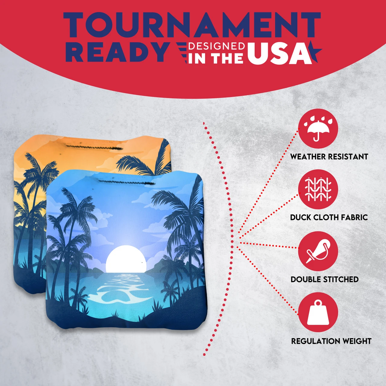 River Palms Professional Cornhole Bags - Set Of 8 - Image 5