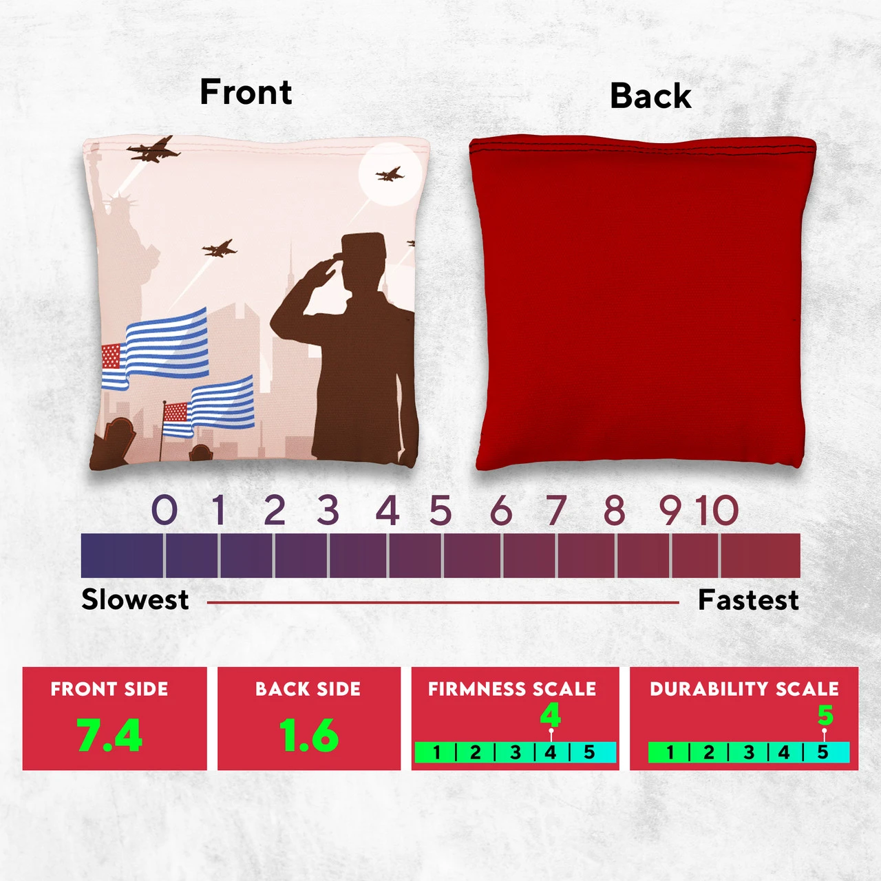 Soldier Salute Tournament Cornhole Bags - Set Of 8 - Image 4