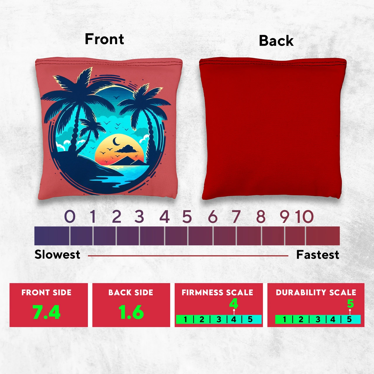 Beach Circle Tournament Cornhole Bags - Set Of 8 - Image 4