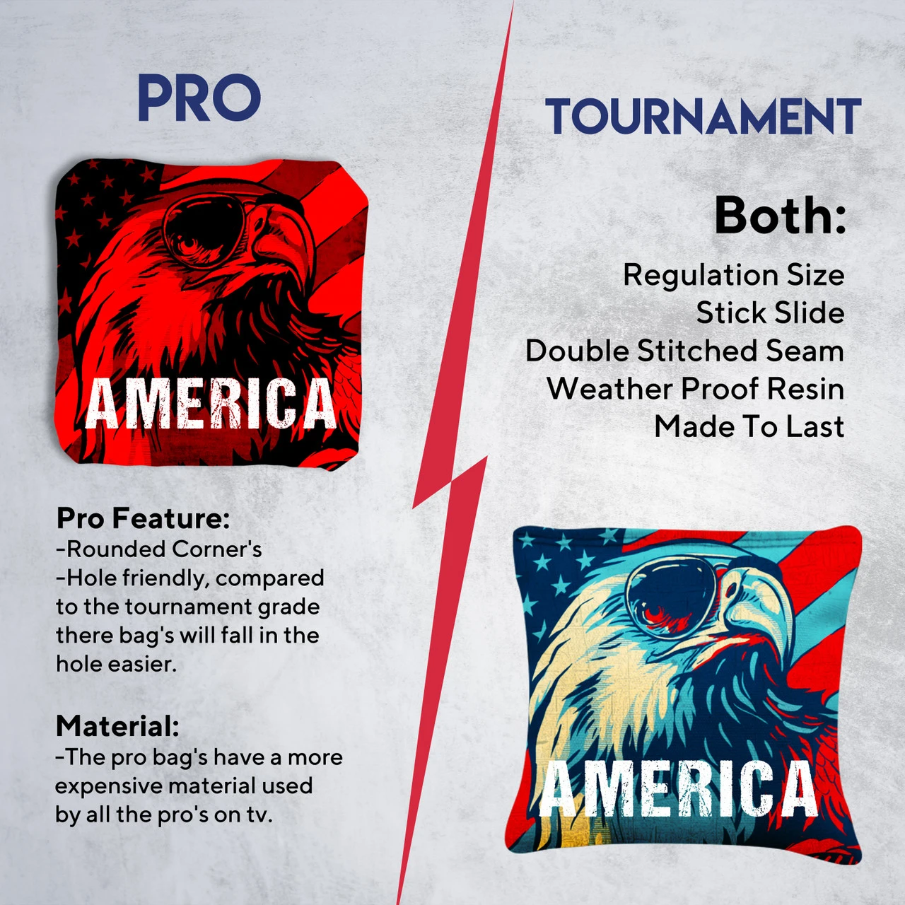 Eagle Shades Tournament Cornhole Bags - Set Of 8 - Image 6