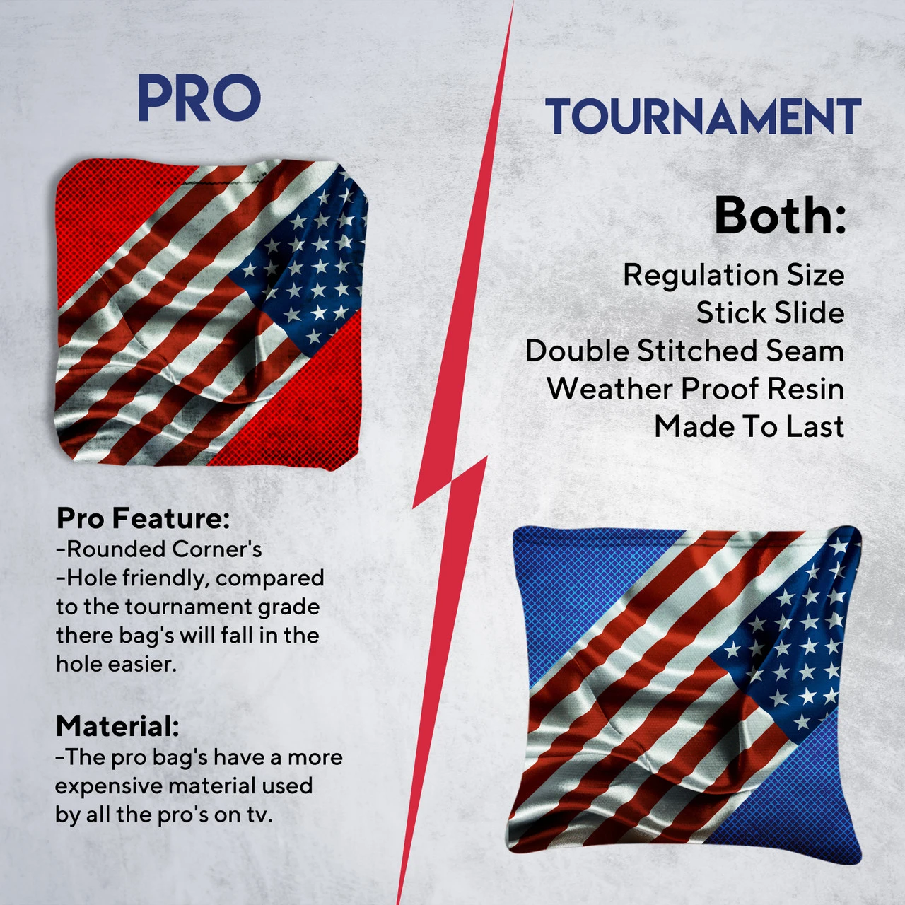 Sideway Flag Tournament Cornhole Bags - Set Of 8 - Image 6
