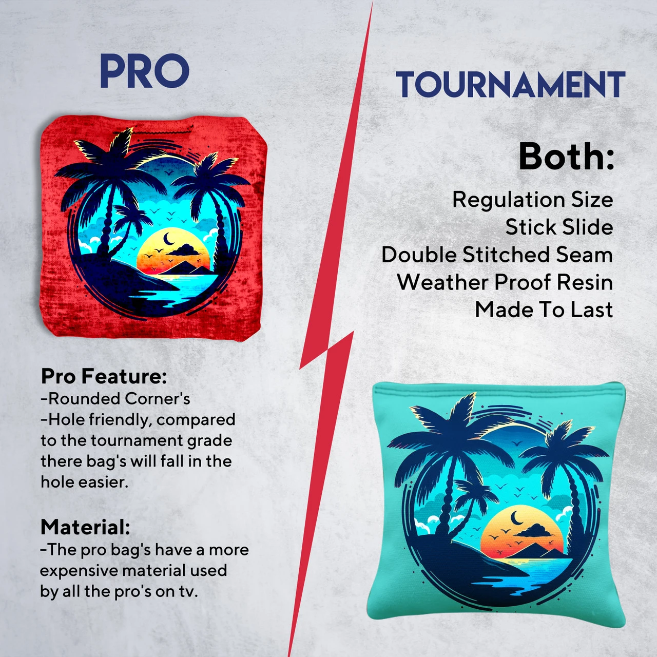 Beach Circle Tournament Cornhole Bags - Set Of 8 - Image 6