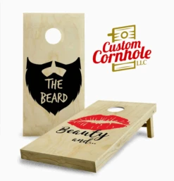 Beauty And The Beard Cornhole Set With Bags