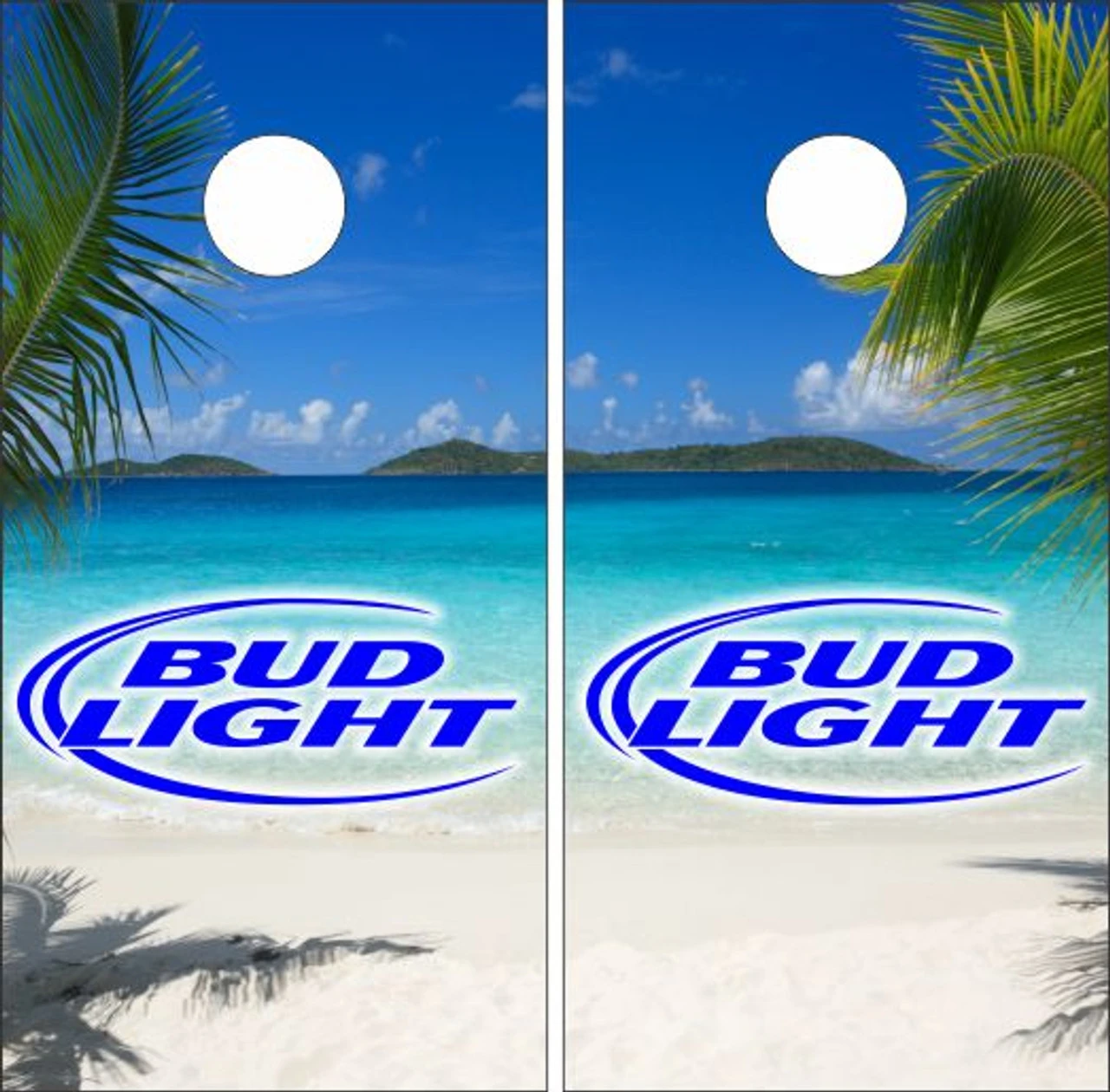 Bud Light Beach Cornhole Wraps - Set Of 2