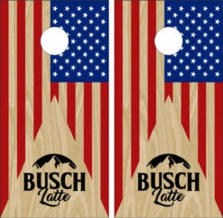 Busch Latte Cornhole Wraps - Set Of 2