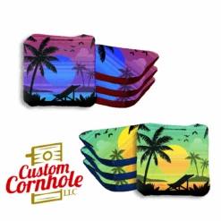 Colorful Beach Professional Cornhole Bags - Set Of 8