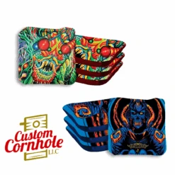 Colorful Skull Professional Cornhole Bags - Set Of 8