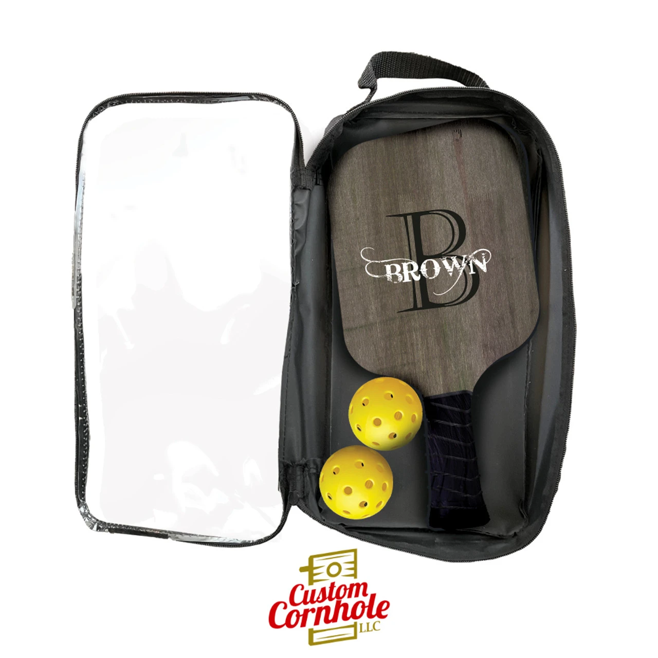 Custom Southern Gothic Monogram Pickleball Paddle Set - Image 2