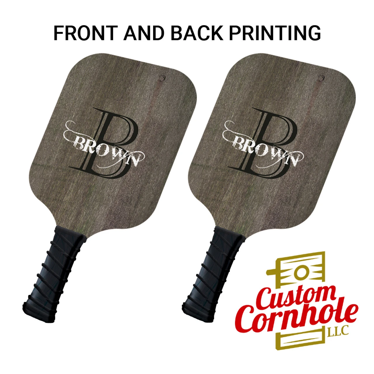 Custom Southern Gothic Monogram Pickleball Paddle Set