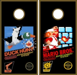 Super Mario Bros. And Duck Hunt Cornhole Wraps - Set Of 2