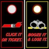 Click It Or Ticket Cornhole Wraps - Set Of 2