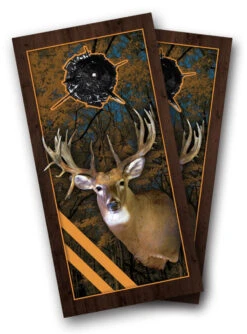 Framed Deer Cornhole Wraps - Set Of 2