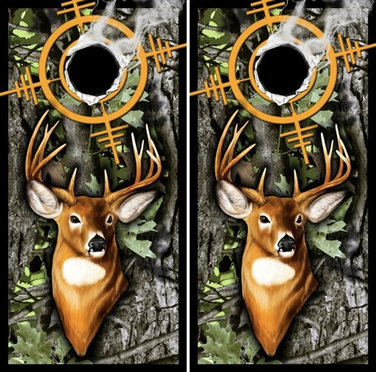 Deer Target Cornhole Wraps - Set Of 2