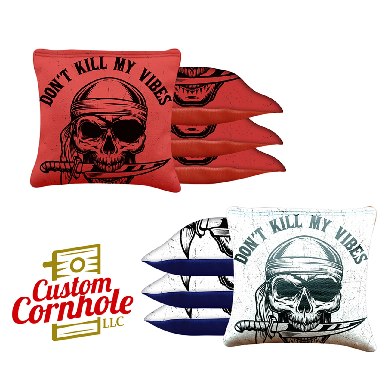 Don't Kill My Vibes Tournament Cornhole Bags - Set Of 8