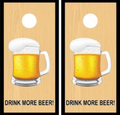 Drink More Beer Mug Cornhole Wraps - Set Of 2