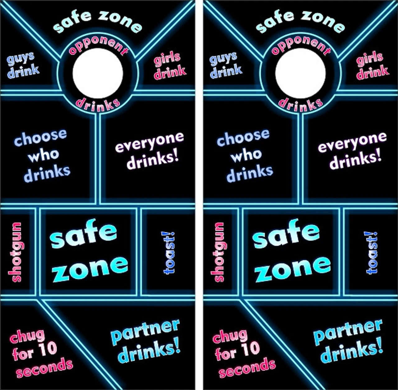 Drinking Game Version 2 Cornhole Wraps - Set Of 2