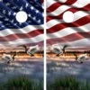 Duck Lake American Flag Cornhole Wraps - Set Of 2