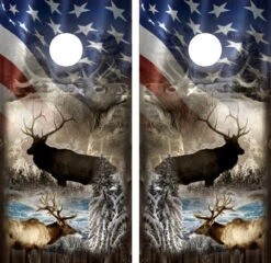 Elk US Flag Wraps - Set Of 2