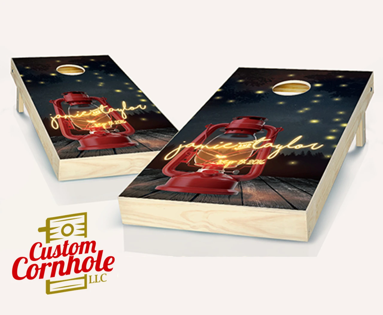 Firefly Forest Wedding Cornhole Set With Bags