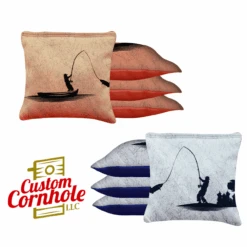 Fish On Rod Tournament Cornhole Bags - Set Of 8