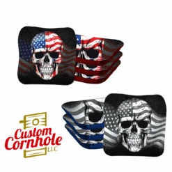 Flag Skull Professional Cornhole Bags - Set Of 8