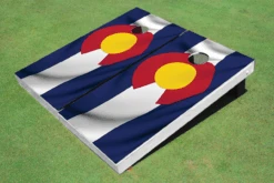 Waving Colorado Flag Cornhole Set With Bags