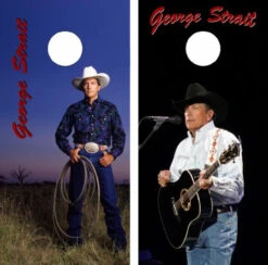 George Strait Cornhole Wraps - Set Of 2