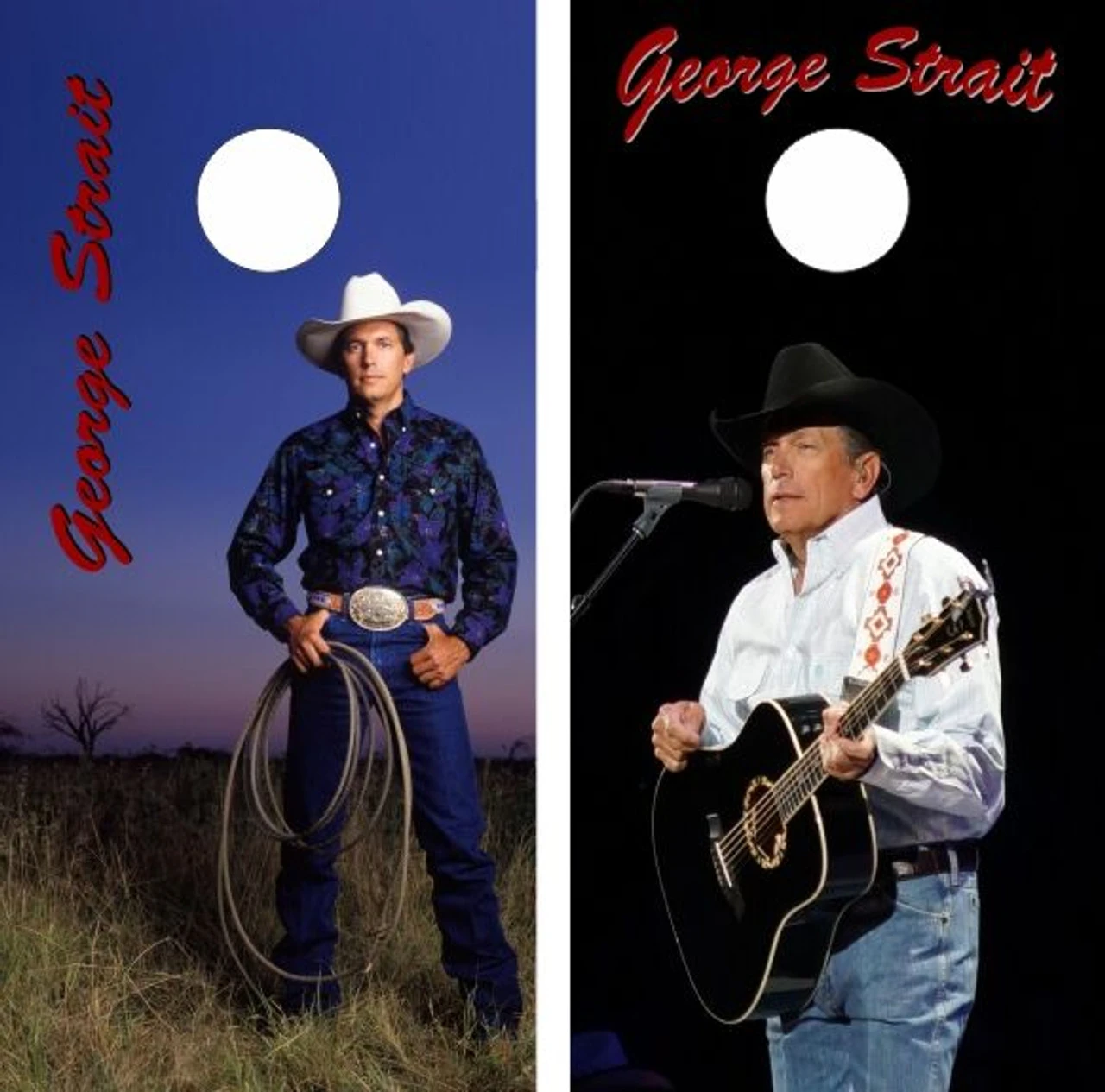 George Strait Cornhole Wraps - Set Of 2