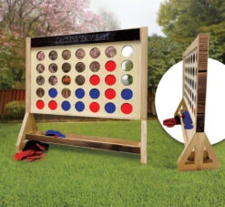 Personalized Bourbon Barrel Giant Connect Four Game