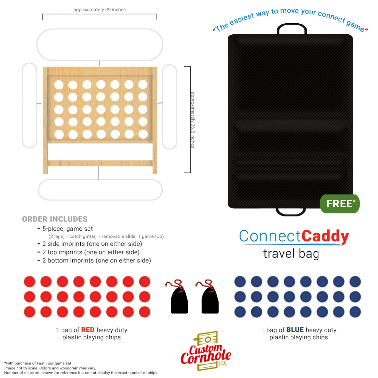 Black Tie Wedding Personalized Giant Connect Four Game - Image 2