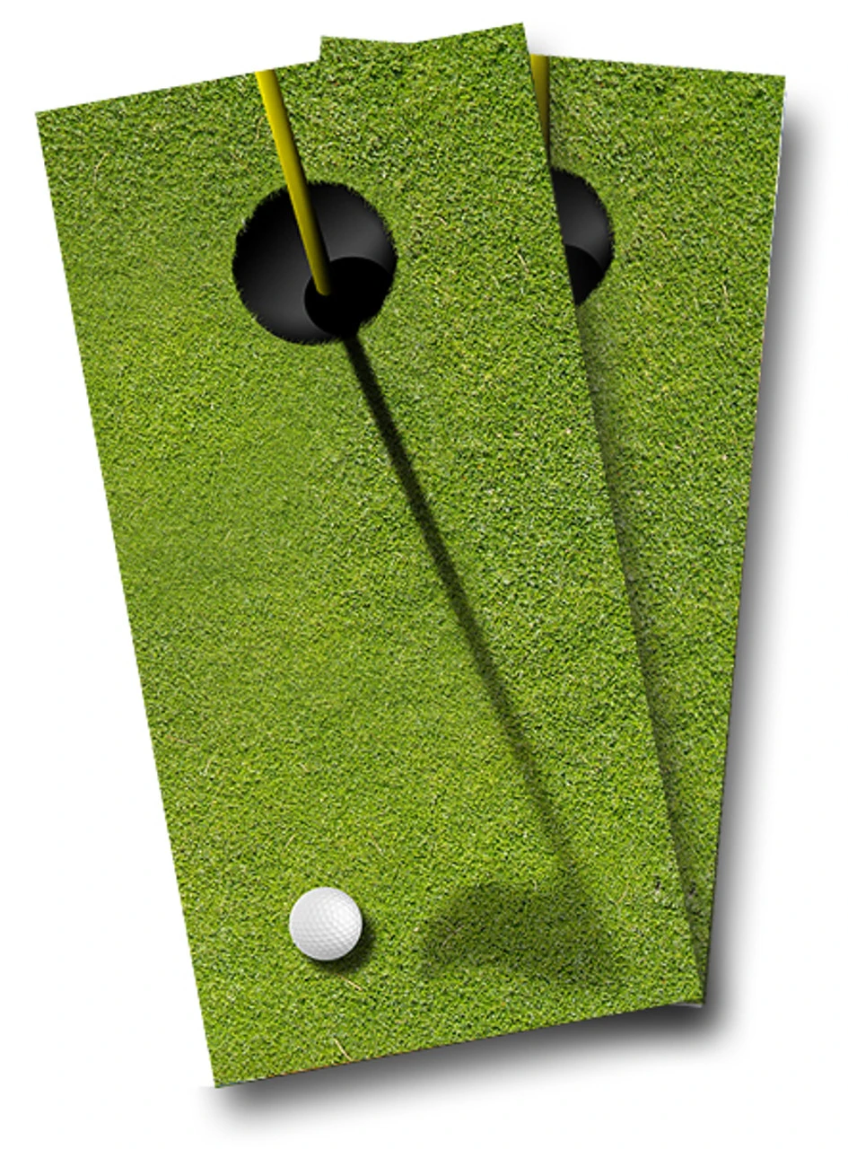 Golf Hole Cornhole Wraps - Set Of 2