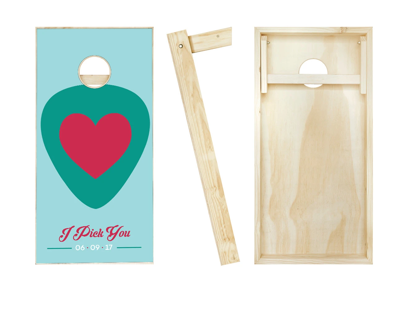 Guitar Pick Wedding Cornhole Set With Bags - Image 2