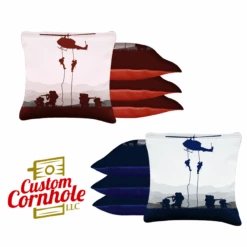 Helicopter Squad Tournament Cornhole Bags - Set Of 8