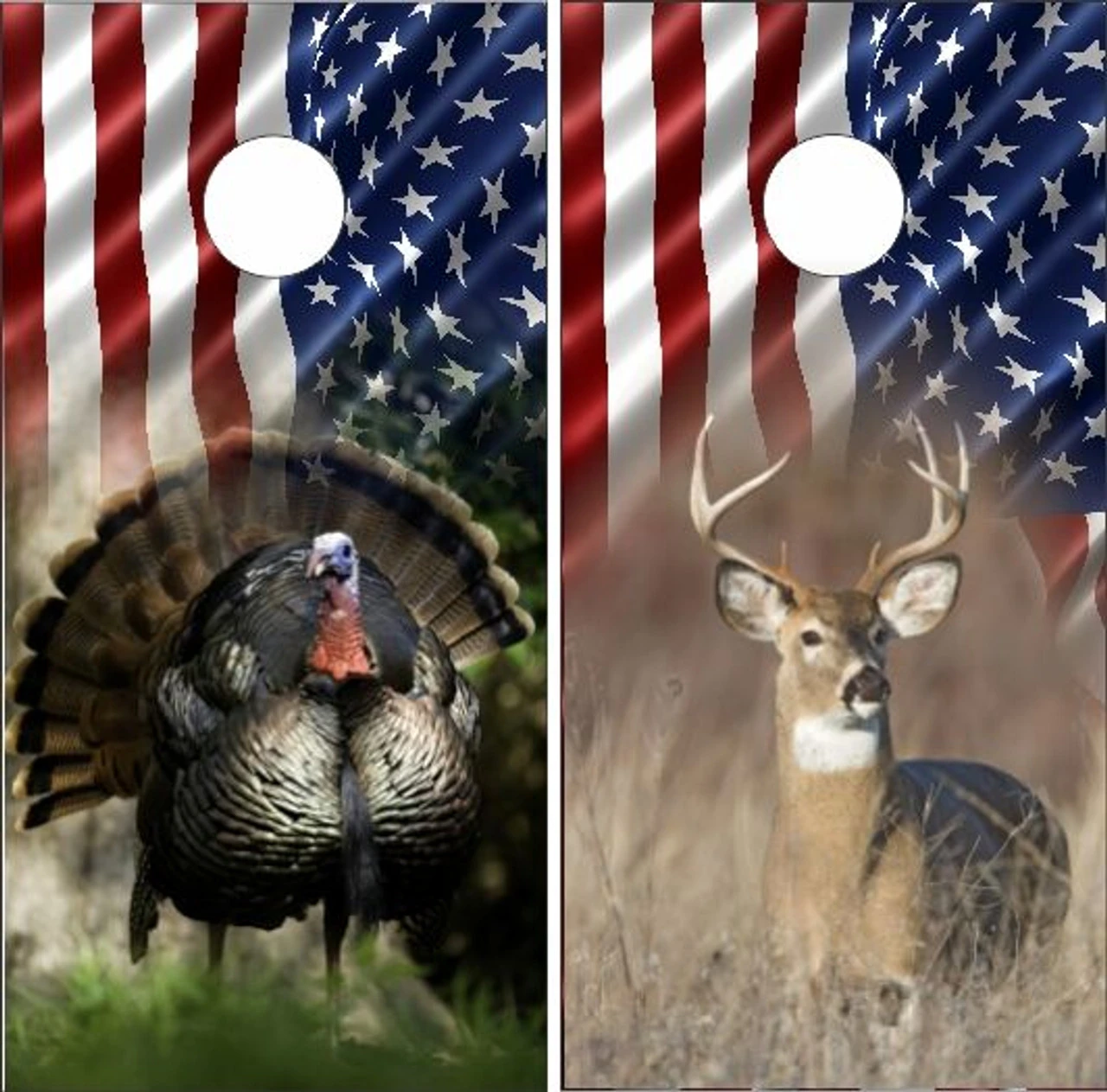 American Hunting Cornhole Wraps - Set Of 2