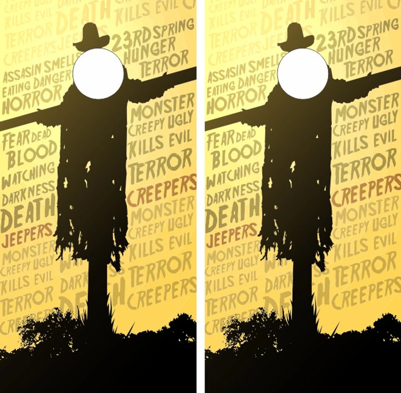 Jeepers Creepers Version 2 Cornhole Wraps - Set Of 2