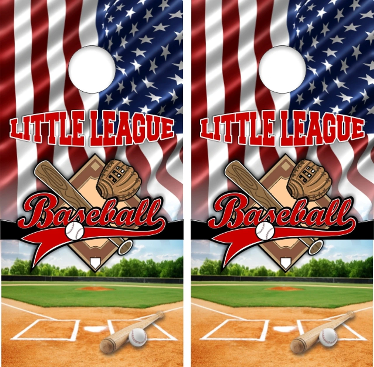 Little League Baseball Cornhole Wraps - Set Of 2