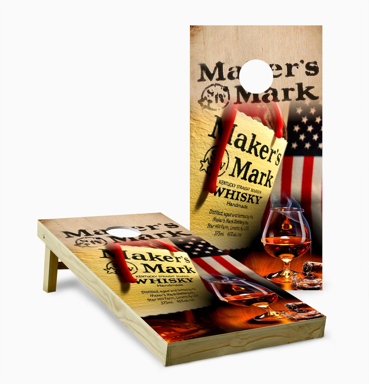 Maker's Mark Cornhole Set With Bags