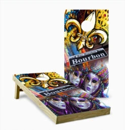 Mardi Gras Cornhole Set With Bags